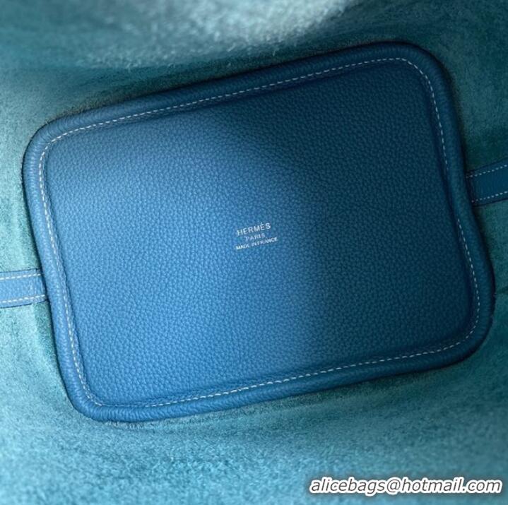 Promotional Hermes Picotin Lock Bags Original togo Leather PL3388 blue