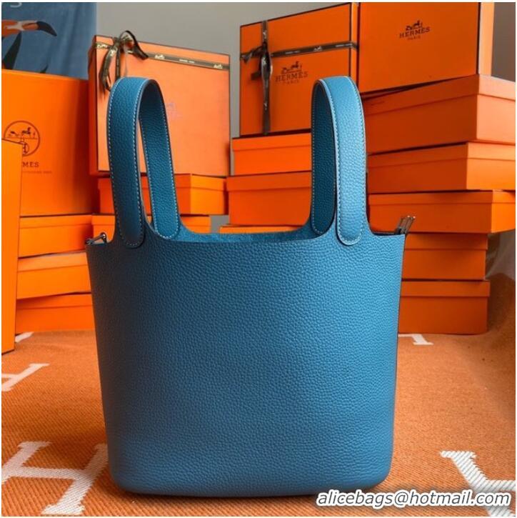 Promotional Hermes Picotin Lock Bags Original togo Leather PL3388 blue