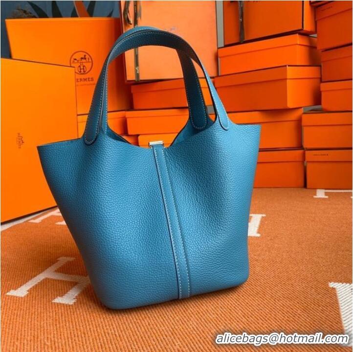 Promotional Hermes Picotin Lock Bags Original togo Leather PL3388 blue