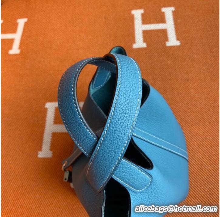 Promotional Hermes Picotin Lock Bags Original togo Leather PL3388 blue