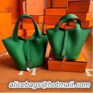 Low Cost Hermes Picotin Lock Bags Original togo Leather PL3388 green