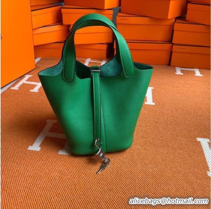 Low Cost Hermes Picotin Lock Bags Original togo Leather PL3388 green