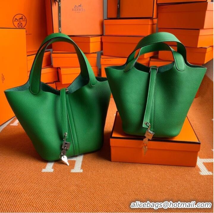 Low Cost Hermes Picotin Lock Bags Original togo Leather PL3388 green