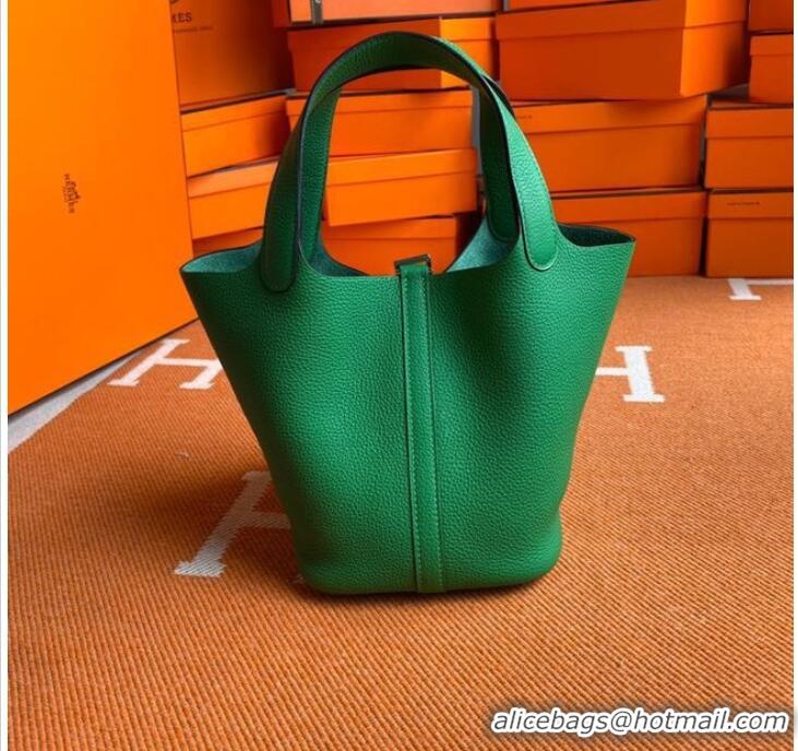 Low Cost Hermes Picotin Lock Bags Original togo Leather PL3388 green