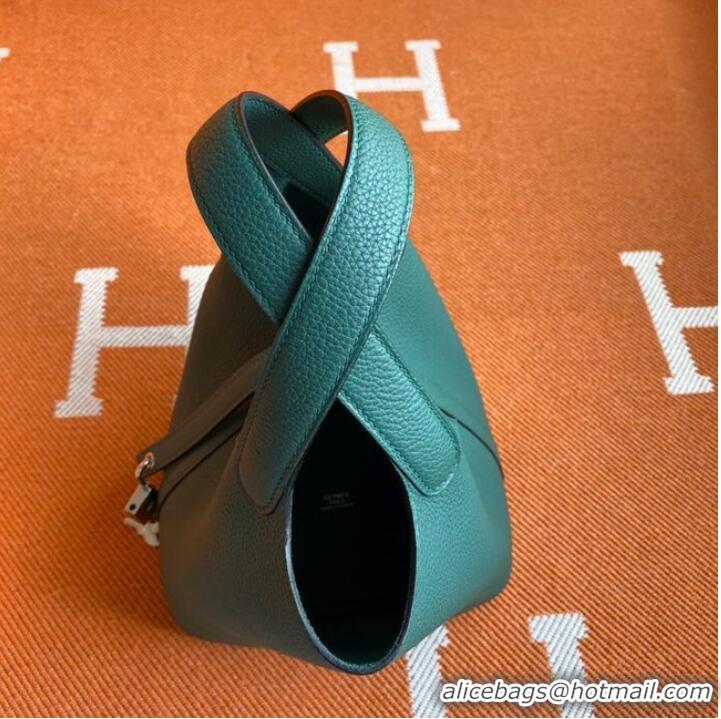 Well Crafted Hermes Picotin Lock Bags Original togo Leather PL3388 blackish green