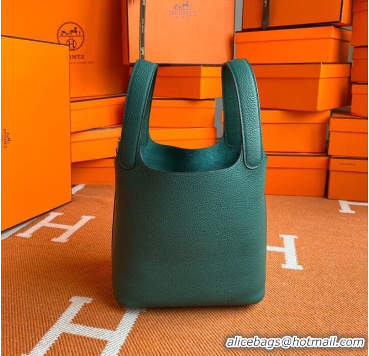 Well Crafted Hermes Picotin Lock Bags Original togo Leather PL3388 blackish green