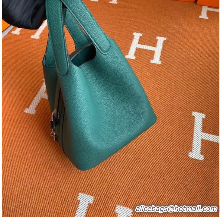 Well Crafted Hermes Picotin Lock Bags Original togo Leather PL3388 blackish green