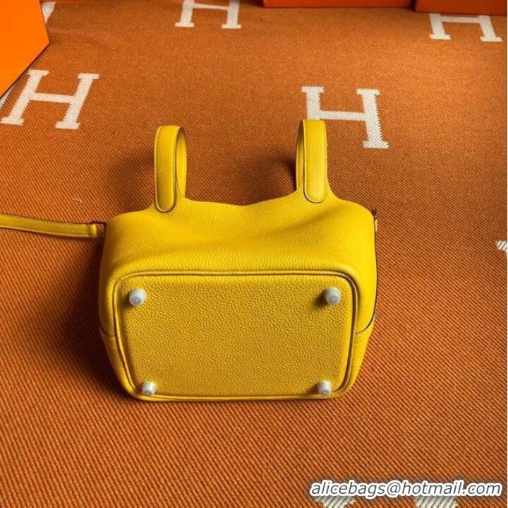 Good Quality Hermes Picotin Lock Bags Original togo Leather PL3388 lemon