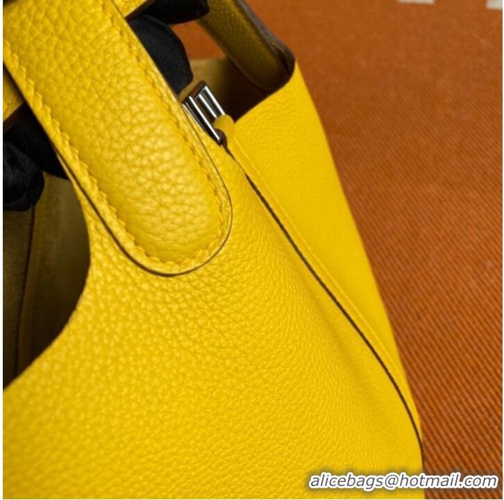 Good Quality Hermes Picotin Lock Bags Original togo Leather PL3388 lemon