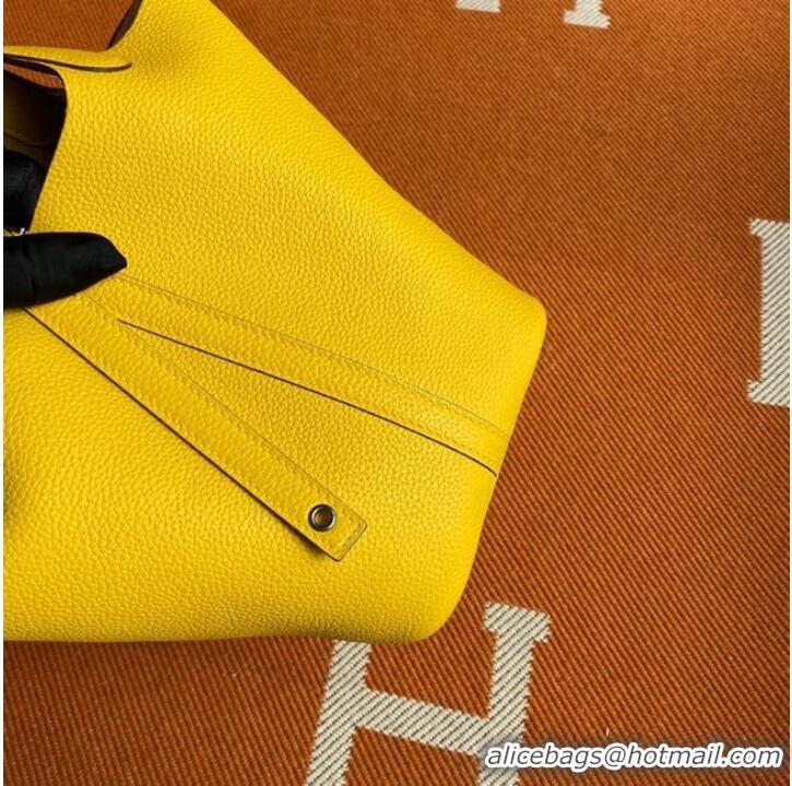 Good Quality Hermes Picotin Lock Bags Original togo Leather PL3388 lemon