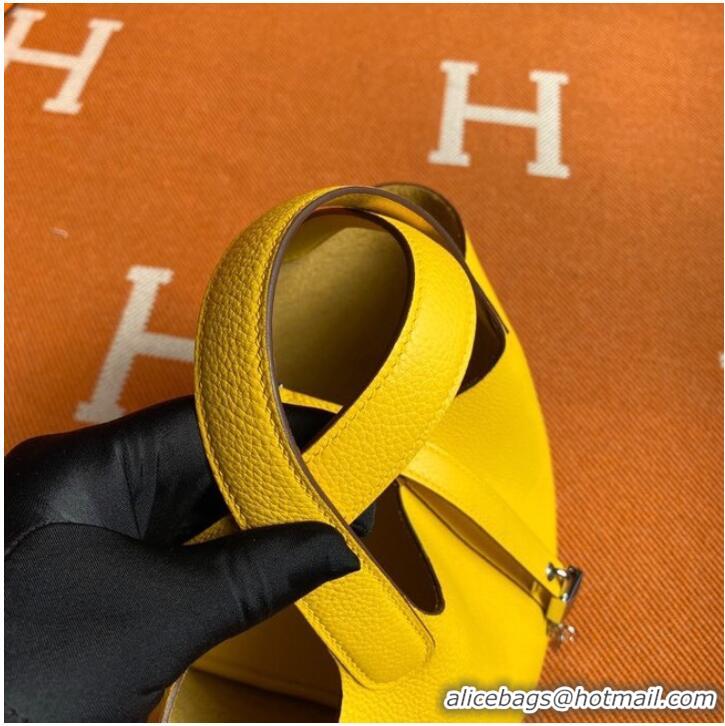 Good Quality Hermes Picotin Lock Bags Original togo Leather PL3388 lemon