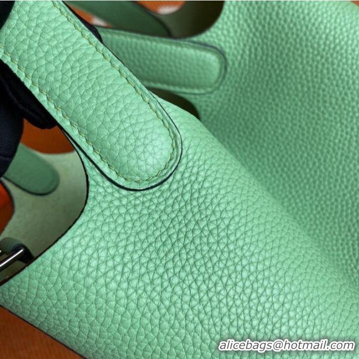 Popular Style Hermes Picotin Lock Bags Original togo Leather PL3388 light green