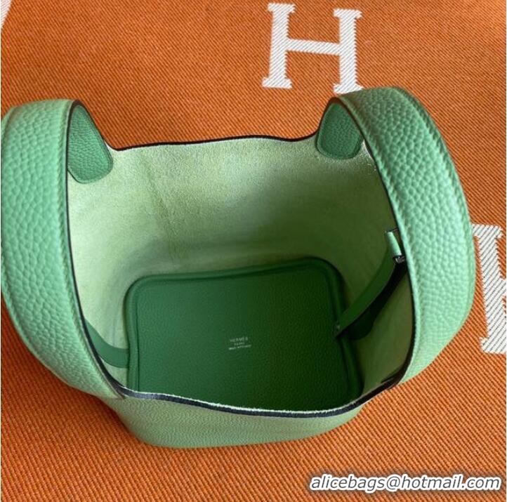 Popular Style Hermes Picotin Lock Bags Original togo Leather PL3388 light green