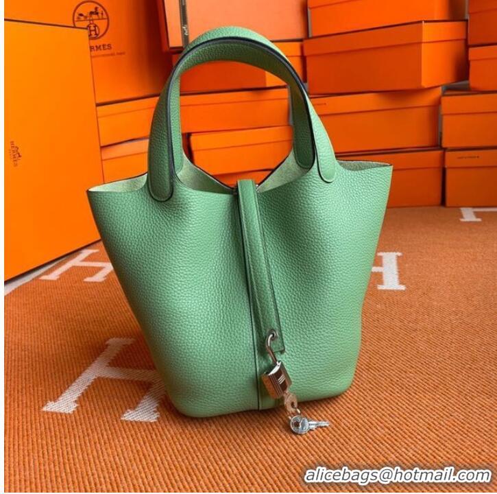 Popular Style Hermes Picotin Lock Bags Original togo Leather PL3388 light green