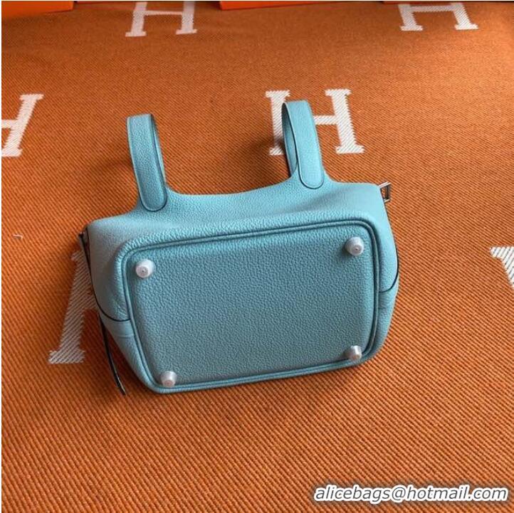 Top Quality Hermes Picotin Lock Bags Original togo Leather PL3388 sky blue