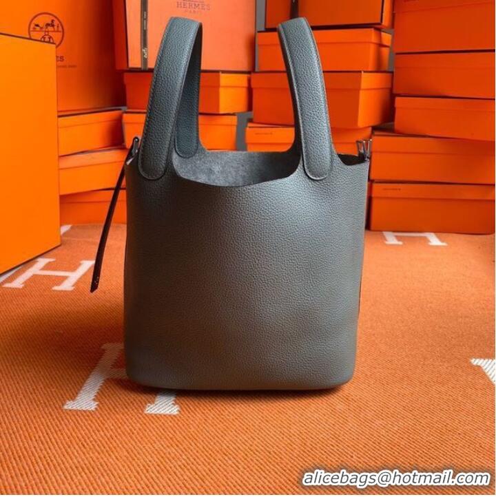 Crafted Hermes Picotin Lock Bags Original togo Leather PL3388 Almond green