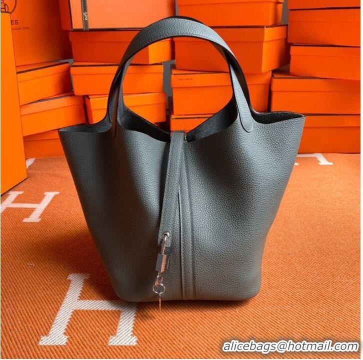 Crafted Hermes Picotin Lock Bags Original togo Leather PL3388 Almond green