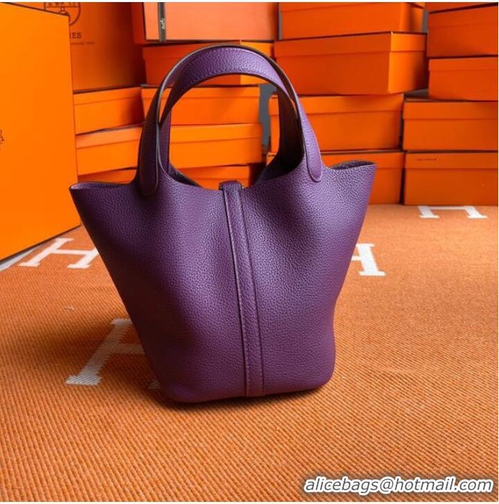 Cheapest Hermes Picotin Lock Bags Original togo Leather PL3388 purple