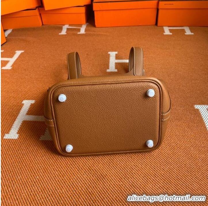 Most Popular Hermes Picotin Lock Bags Original togo Leather PL3388 brown