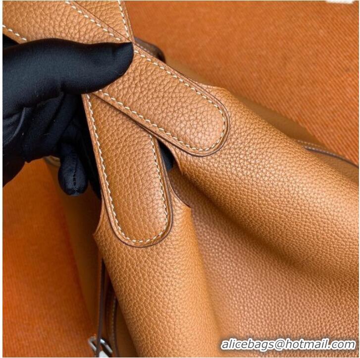 Most Popular Hermes Picotin Lock Bags Original togo Leather PL3388 brown