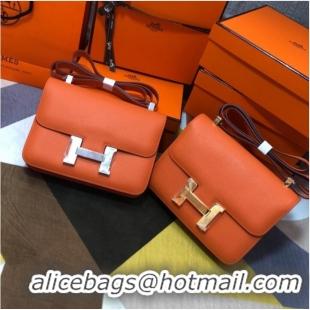 Well Crafted Hermes Original Espom Leather Constance Bag 5333 orange