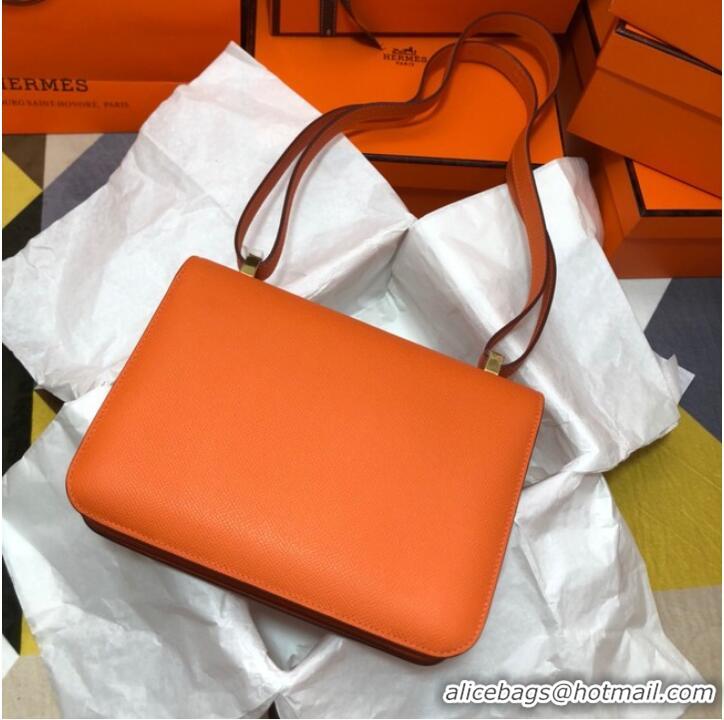 Well Crafted Hermes Original Espom Leather Constance Bag 5333 orange