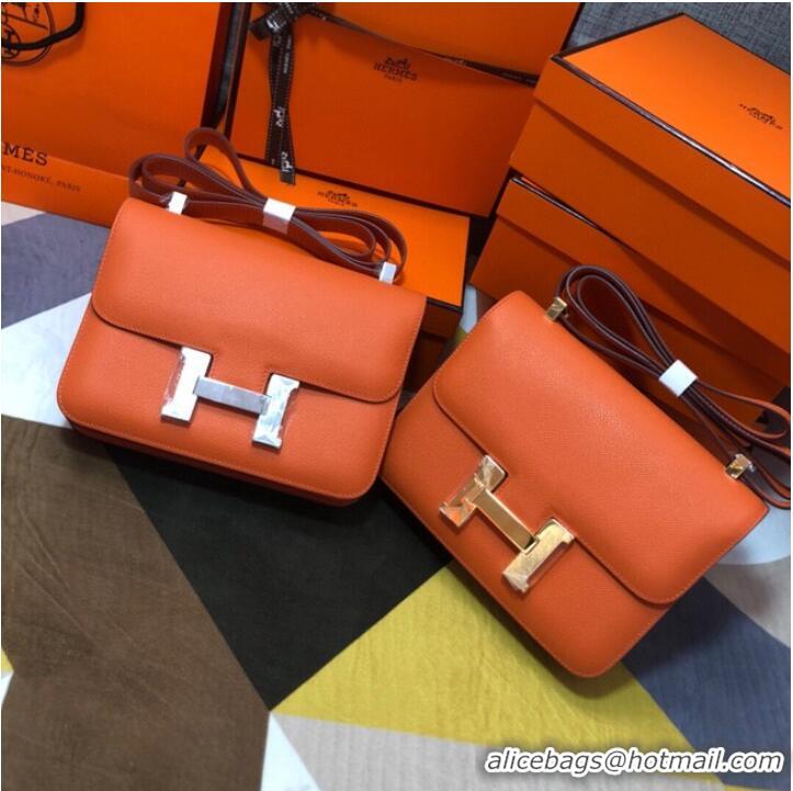 Well Crafted Hermes Original Espom Leather Constance Bag 5333 orange