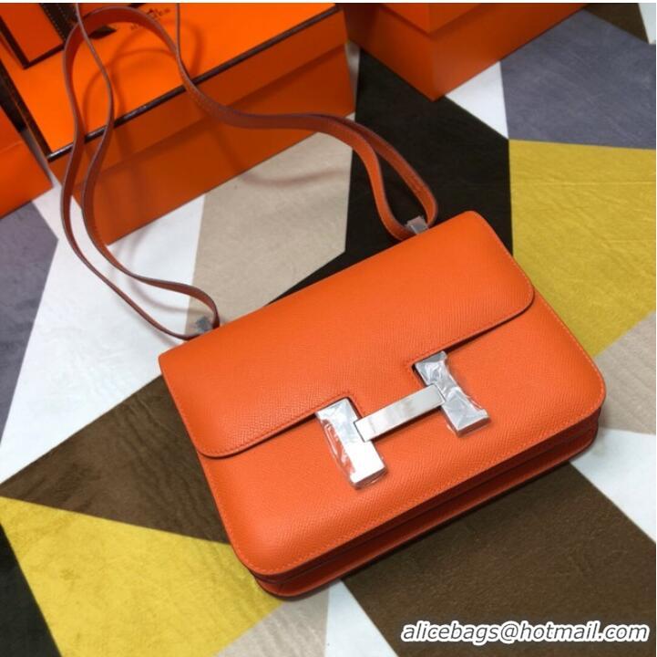 Well Crafted Hermes Original Espom Leather Constance Bag 5333 orange