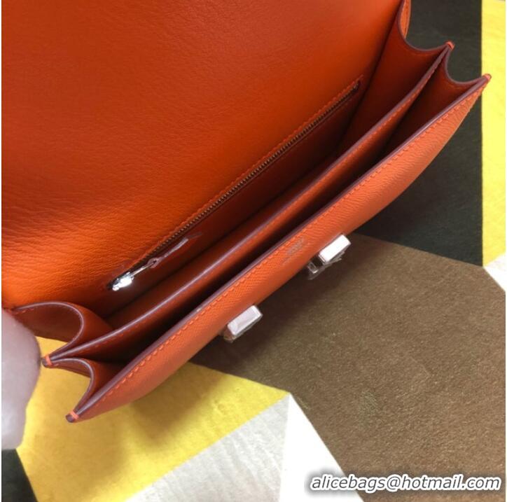 Well Crafted Hermes Original Espom Leather Constance Bag 5333 orange