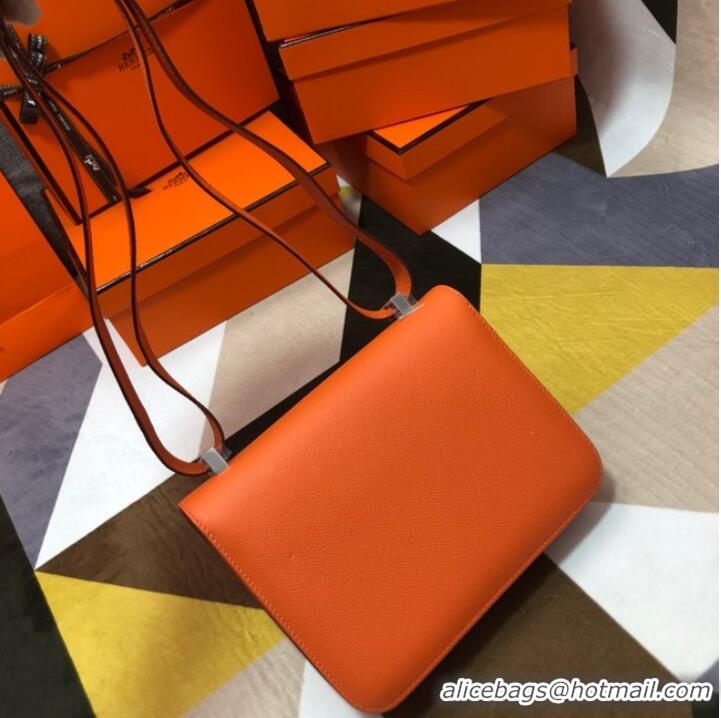 Well Crafted Hermes Original Espom Leather Constance Bag 5333 orange