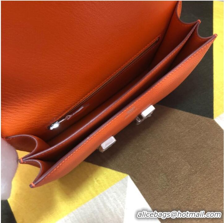 Well Crafted Hermes Original Espom Leather Constance Bag 5333 orange