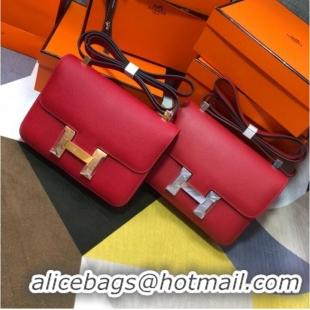 Grade Quality Hermes Original Espom Leather Constance Bag 5333 red