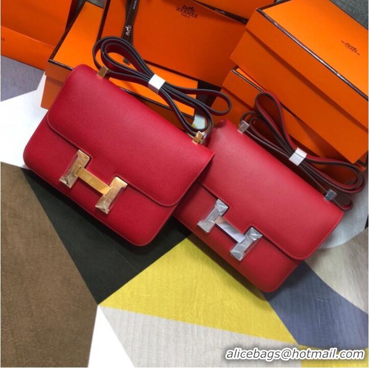 Grade Quality Hermes Original Espom Leather Constance Bag 5333 red