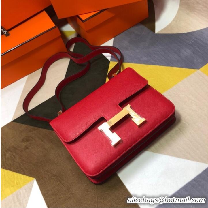 Grade Quality Hermes Original Espom Leather Constance Bag 5333 red