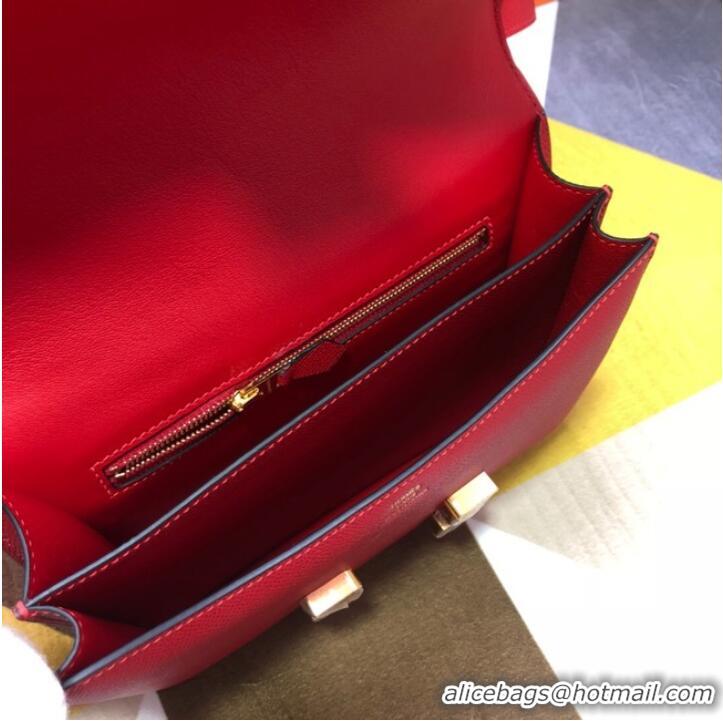 Grade Quality Hermes Original Espom Leather Constance Bag 5333 red