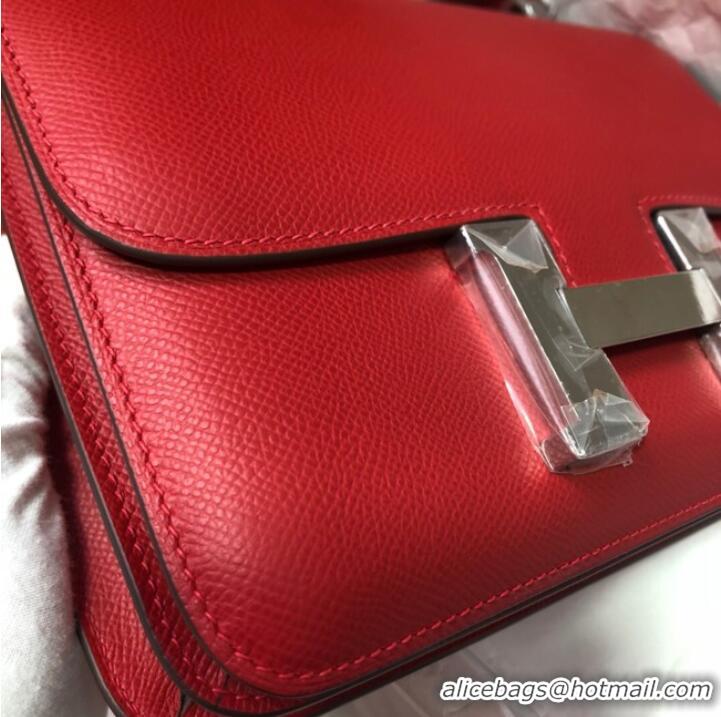 Grade Quality Hermes Original Espom Leather Constance Bag 5333 red