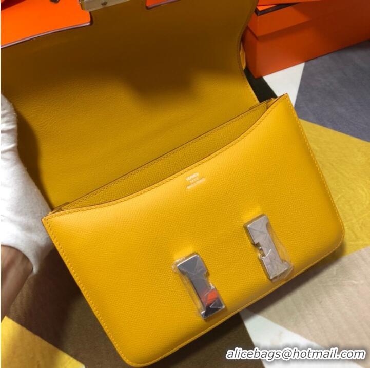 Cheapest Hermes Original Espom Leather Constance Bag 5333 yellow