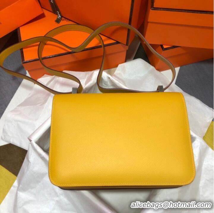 Cheapest Hermes Original Espom Leather Constance Bag 5333 yellow