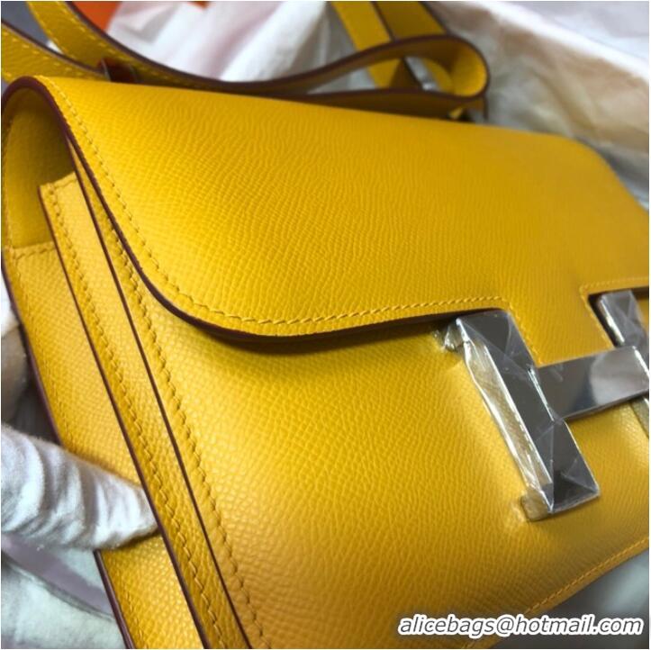 Cheapest Hermes Original Espom Leather Constance Bag 5333 yellow