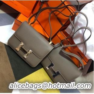 Good Product Hermes Original Espom Leather Constance Bag 5333 gray