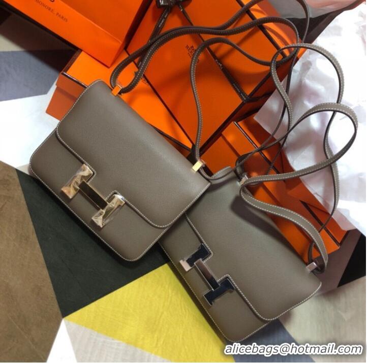 Good Product Hermes Original Espom Leather Constance Bag 5333 gray