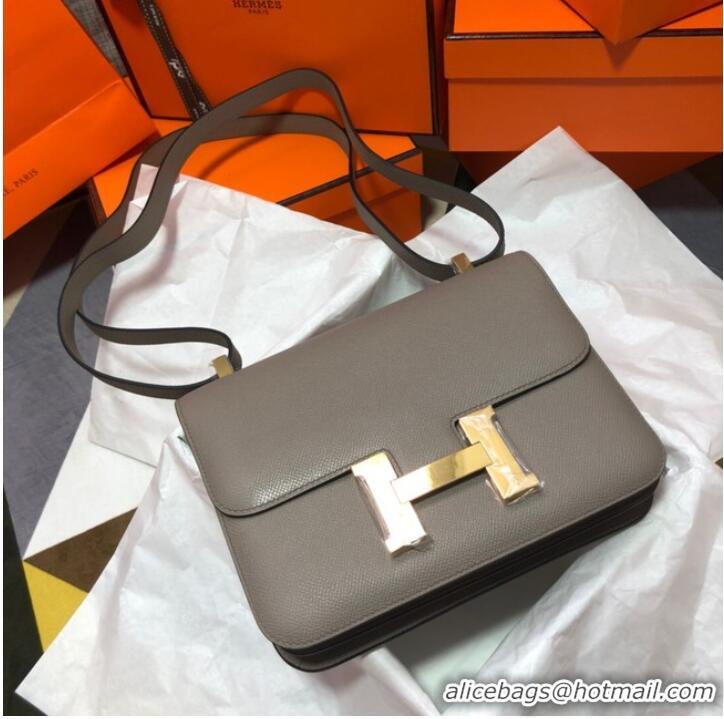 Good Product Hermes Original Espom Leather Constance Bag 5333 gray