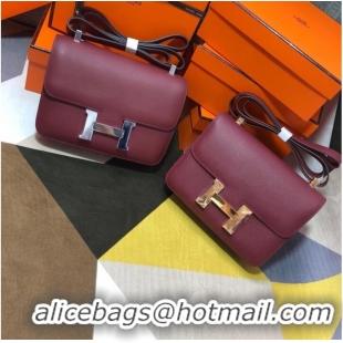 Promotional Hermes Original Espom Leather Constance Bag 5333 claret