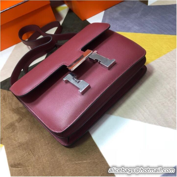 Promotional Hermes Original Espom Leather Constance Bag 5333 claret