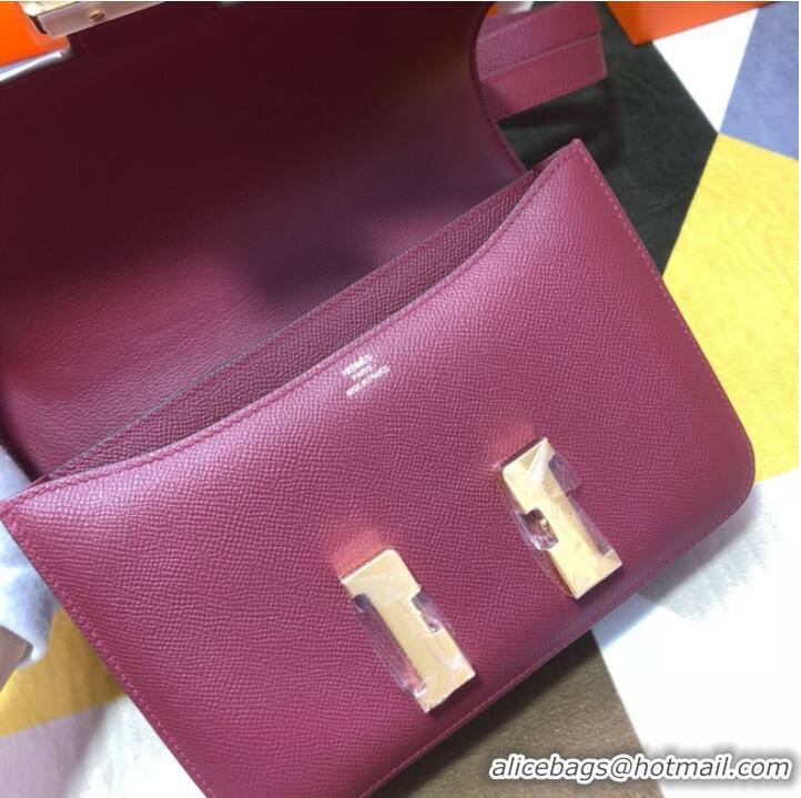 Promotional Hermes Original Espom Leather Constance Bag 5333 claret