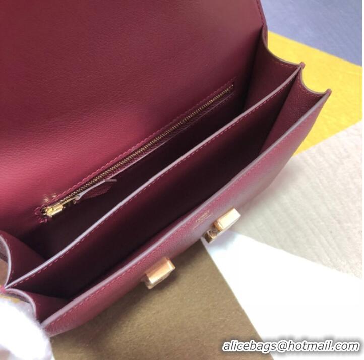 Promotional Hermes Original Espom Leather Constance Bag 5333 claret