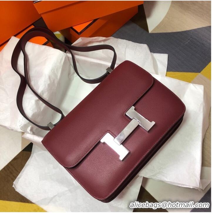 Promotional Hermes Original Espom Leather Constance Bag 5333 claret