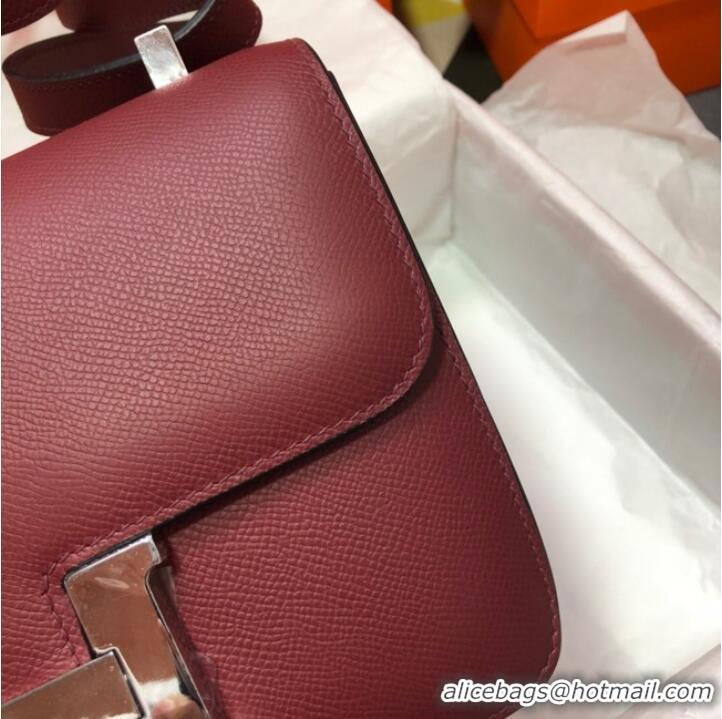 Promotional Hermes Original Espom Leather Constance Bag 5333 claret