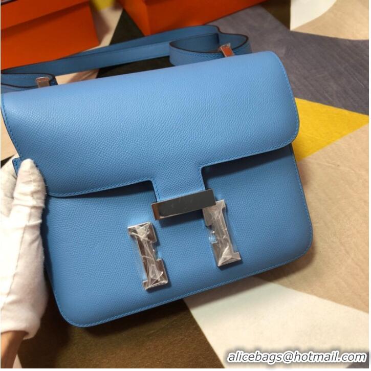 Youthful Hermes Original Espom Leather Constance Bag 5333 blue