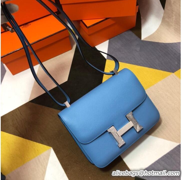 Youthful Hermes Original Espom Leather Constance Bag 5333 blue